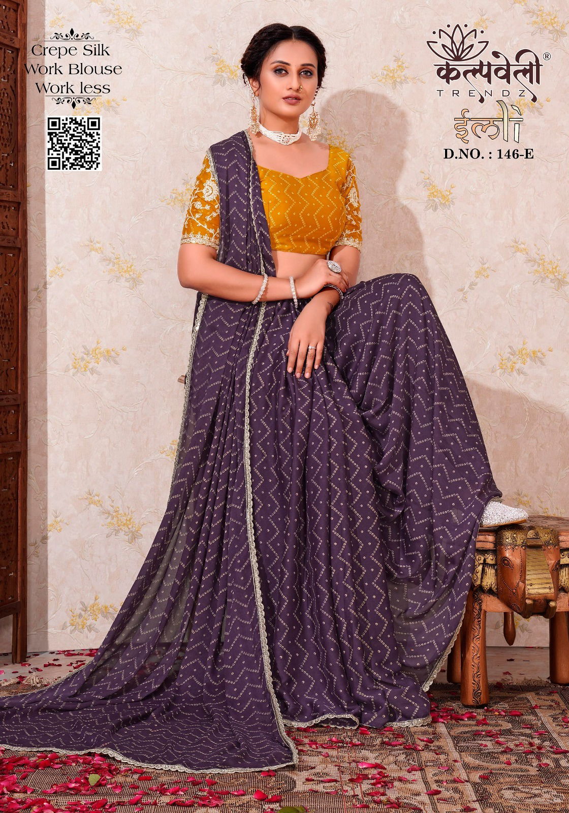 Imli 146 By Kalpatru Printed Crepe Silk Sarees Wholesale Shop In Surat